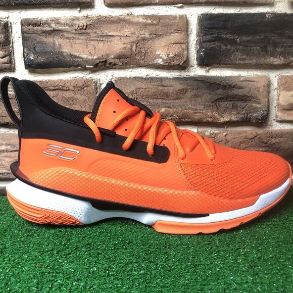 Under Armour Team Curry 7 Orange Womans Basketball Shoe 3023838-803 Size 10.5 - Picture 1 of 8